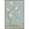 Spring Flower Mural Ii Blue By Julia Purinton Framed Mounted Canvas Wall Art Print