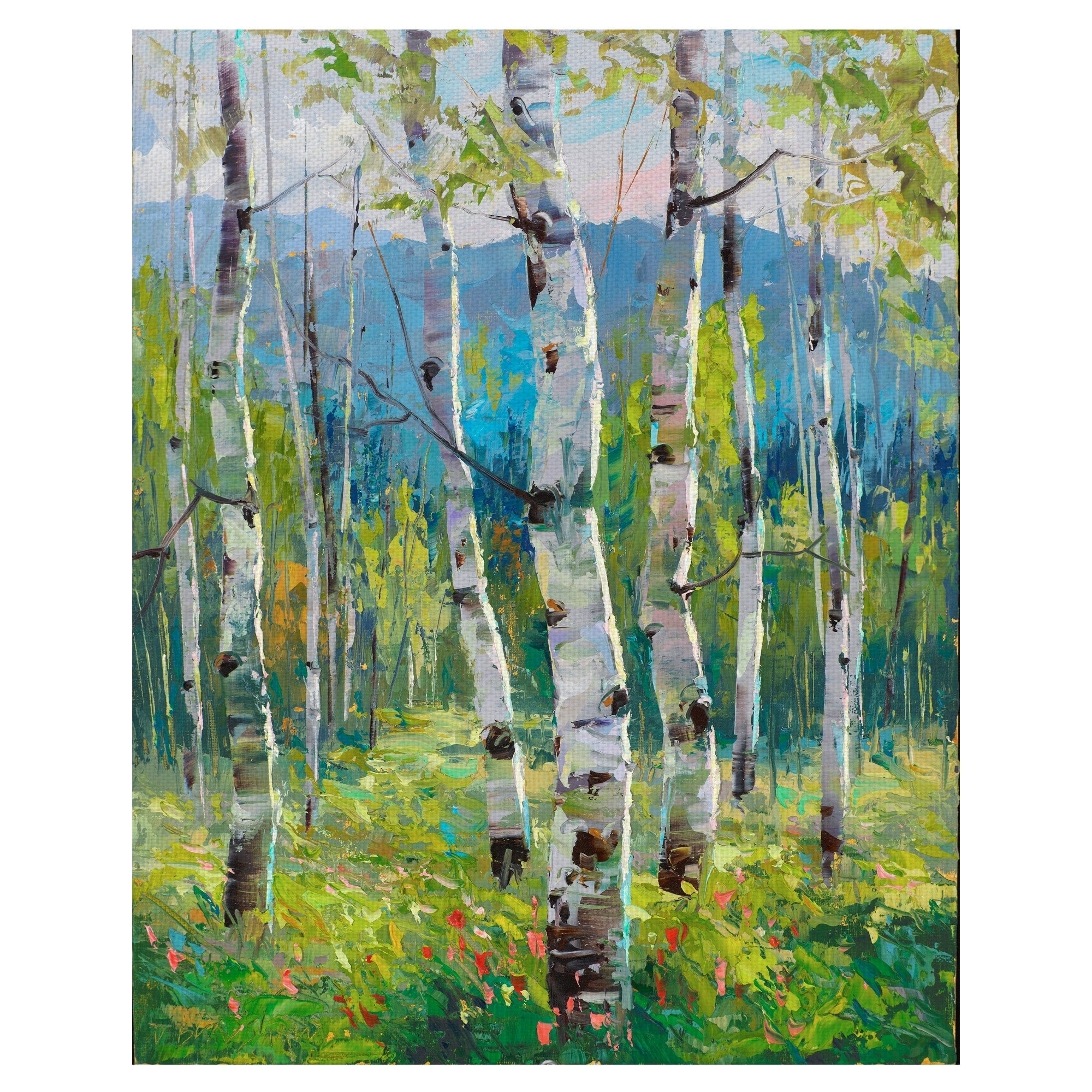 Spring Greens By Dean Bradshaw Wrapped Canvas Painting Art