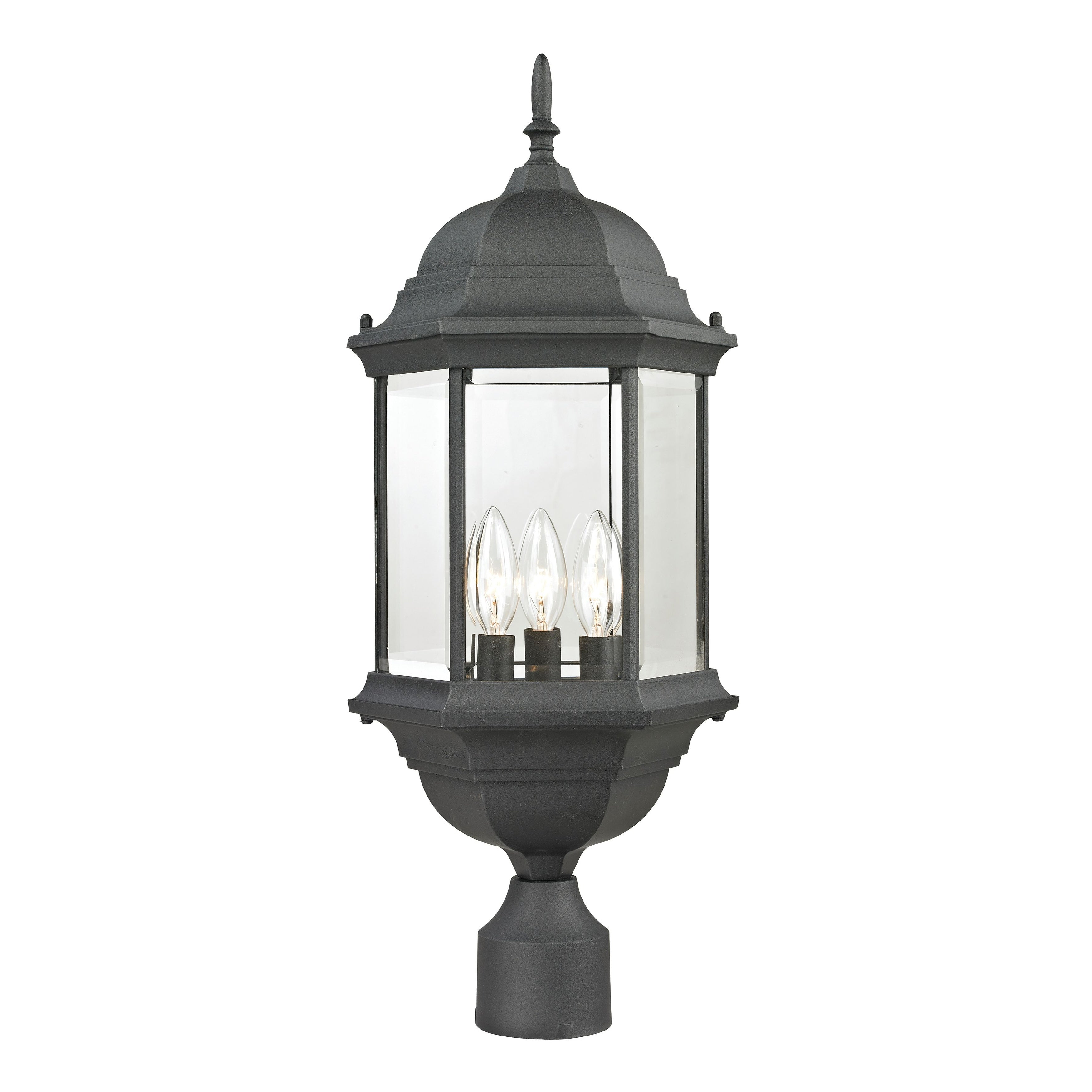 Spring Lake 23 High 3 Light Outdoor Post Light Matte Textured Black 23 Inch H