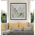 Spring Melody I Custom Framed Print Blue White Grey Yellow Green Silver Gold