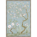 Spring Mural I Blue By Julia Purinton Framed Mounted Canvas Wall Art Print