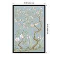 Spring Mural I Blue By Julia Purinton Framed Mounted Canvas Wall Art Print