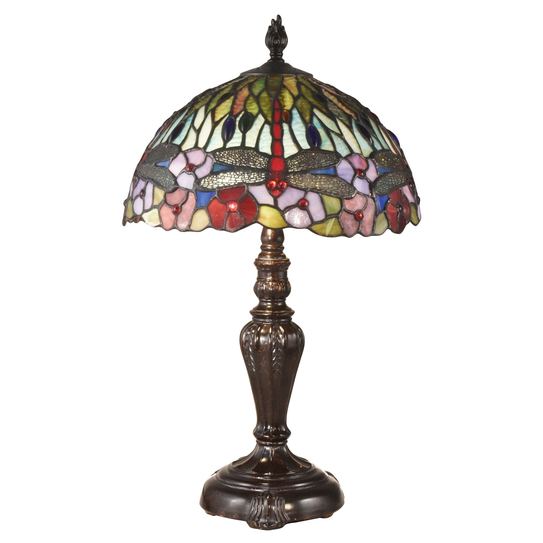 Springdale 20H Dragonfly Bounty Tiffany Table Lamp