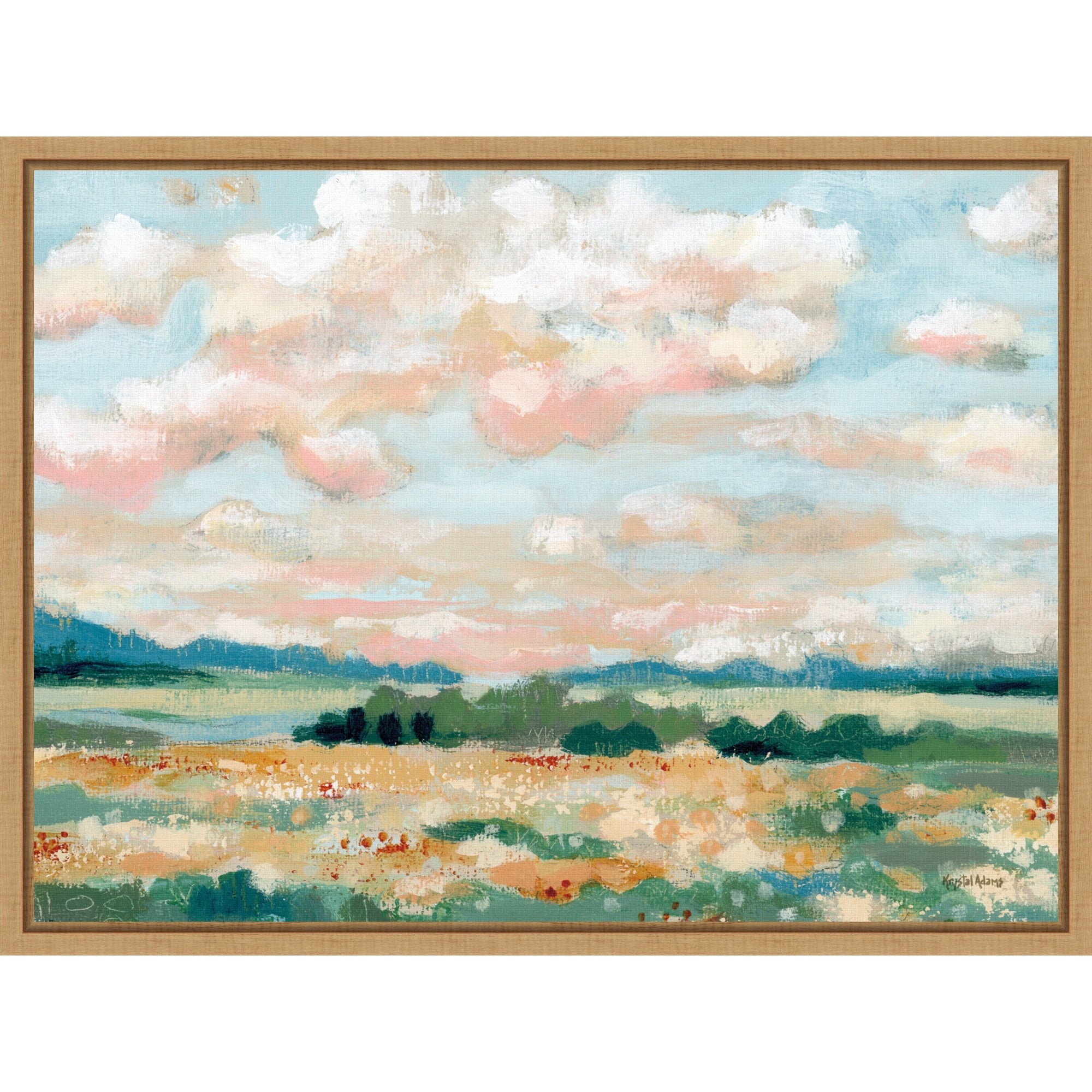 Springful By Krystal Adams Framed Canvas Wall Art Print