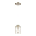 Sprinkle 5 Inch Wide 1 Light Mini Pendant In Satin Nickel 5In W X 5In D X 7In H