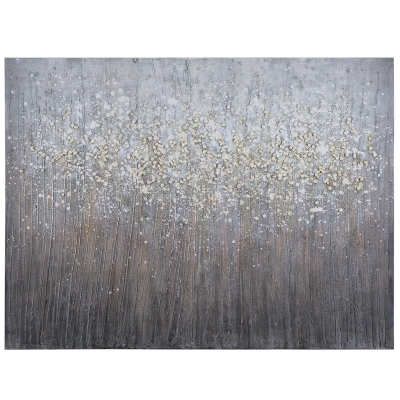Sprinkle Of White Mixed Media Canvas Wall Art Multi Color