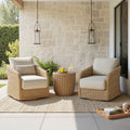 Spruce Spring Patio Fruniture Outdoor Swivel Chair And Side Table