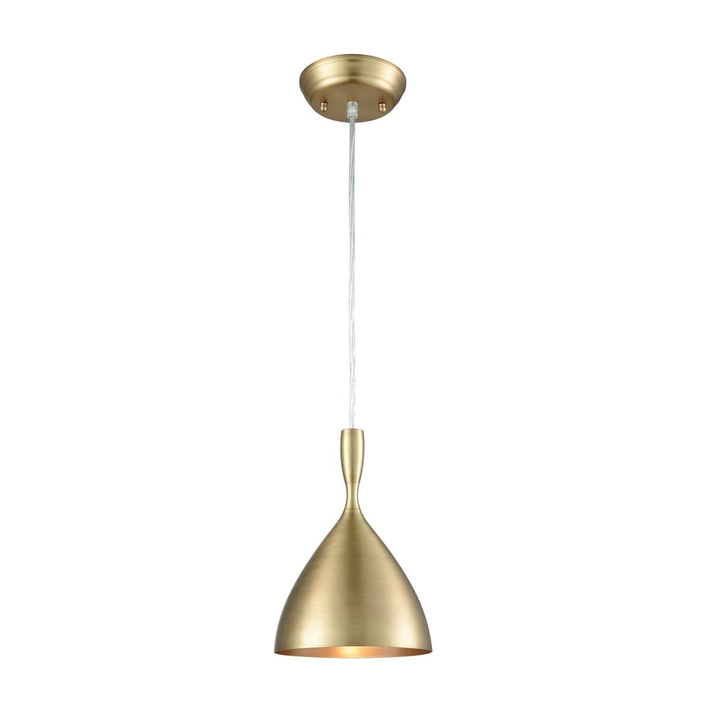 Gold Brass Single Light Pendant
