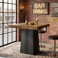 Square Bar Table 35.4 H Modern Bistro Pub Table For Living Room Home Bar Cafe 31.5 W X 31.5 D X 35.4 H