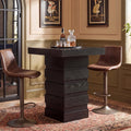 Square Bar Table 37.4 H Modern Counter Height Pub Table Black High Top Bistro Table 31.49 L X 31.49 W X 37.4 H