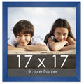 Square Classic Modern Blue Picture Frame Uv Acrylic Foam Board Backing Hanging Hardware