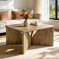 Square Coffee Table 31.5 Wooden Center Table For Living Room