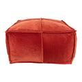 Square Cotton Velvet Pouf