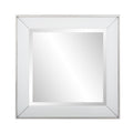 Square Devon Mirror In White 24H X 24W X 2D