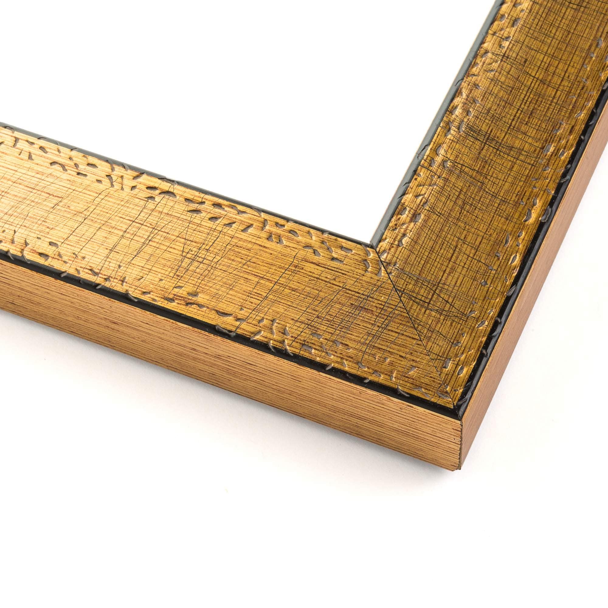 Square Embellished Gold Picture Frame Uv Acrylic Foam Board Backing Hanging Hardware