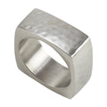 Geometric Aluminum Napkin Rings Set Of 4 Modern Angled Design For Contemporary Table Settings