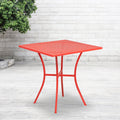 28 Inch Square Indoor Outdoor Steel Patio Table
