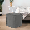 Allan Andrews Pouf Square Ottoman With Cover Bella Pewter
