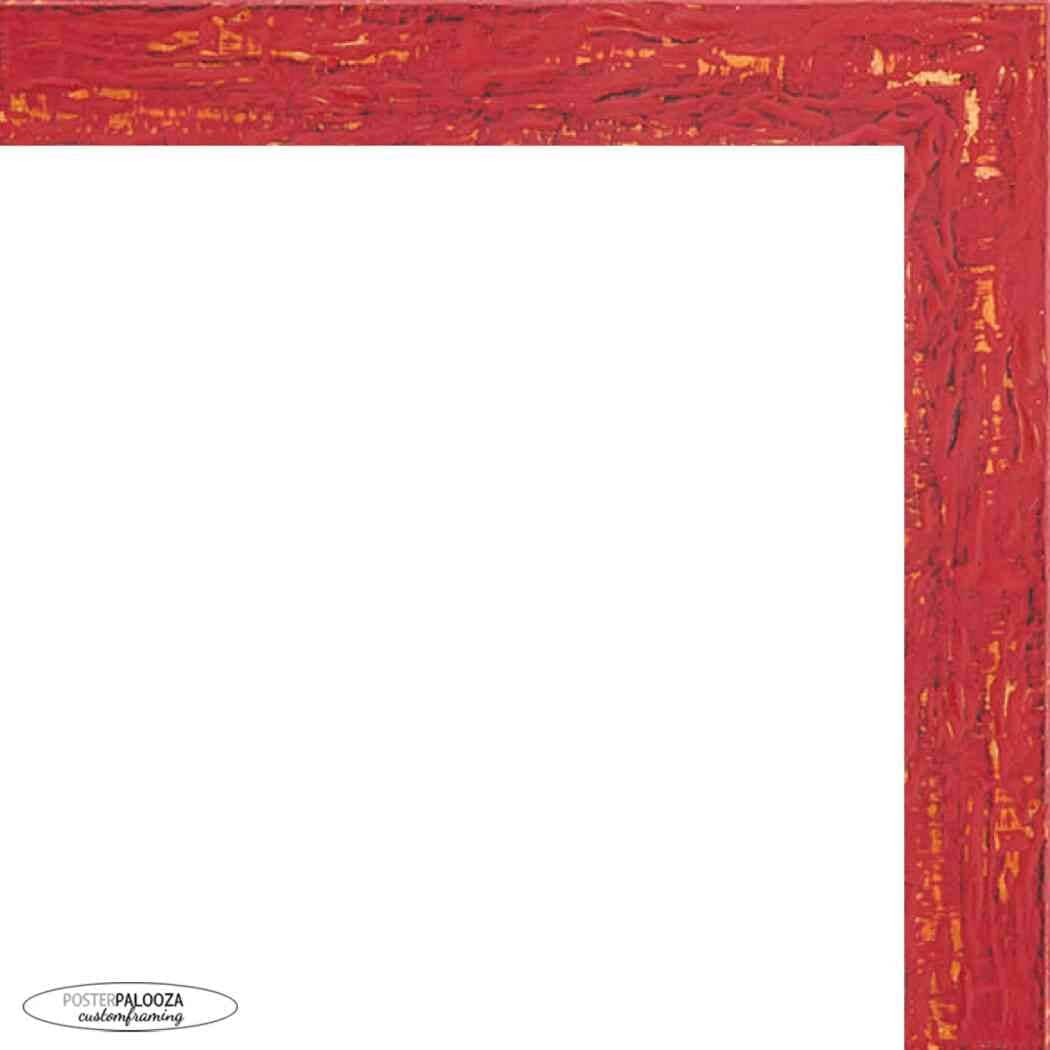 Square Shabby Chic Red Picture Frame Uv Acrylic Foam Board Backing Hanging Hardware