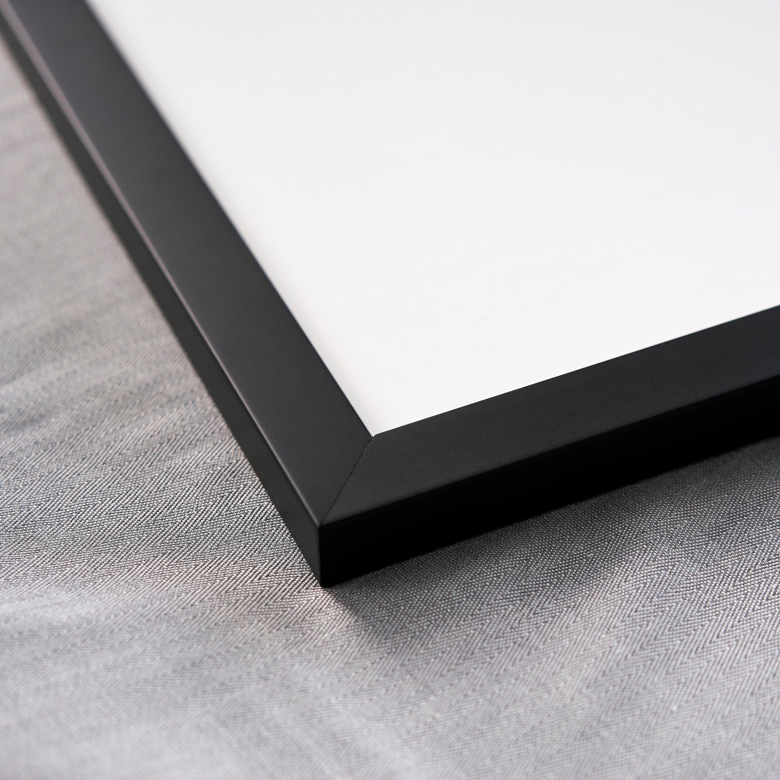 Square Simple Black Picture Frame Uv Acrylic Foam Board Backing Hanging Hardware