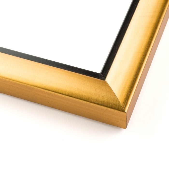 Square Simple Gold Picture Frame Uv Acrylic Foam Board Backing Hanging Hardware