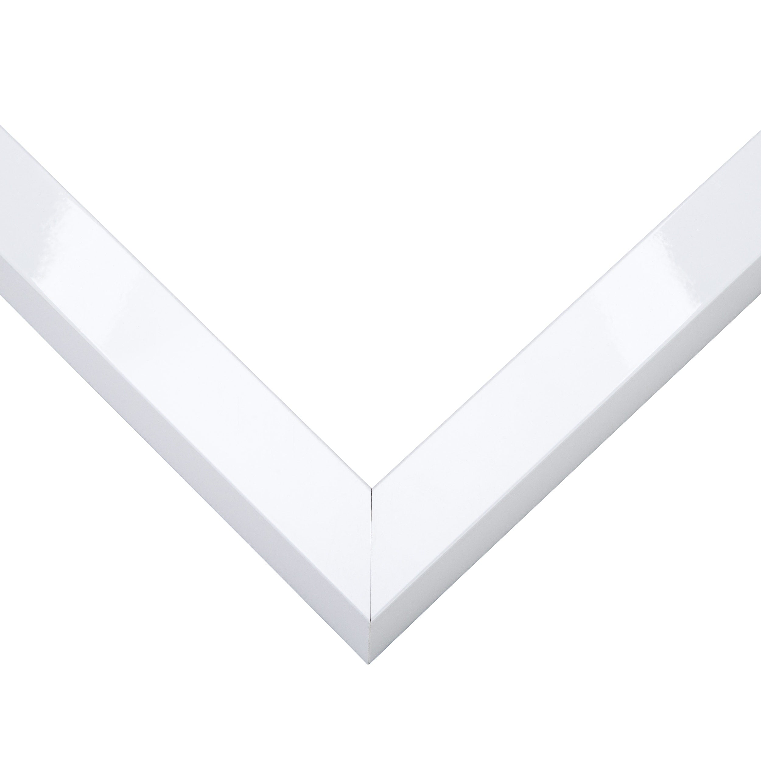 Square Slim Profile White Picture Frame Uv Acrylic Foam Board Backing Hanging Hardware