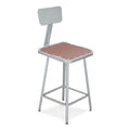 Nps 30 Inch Square Stool With Backrest