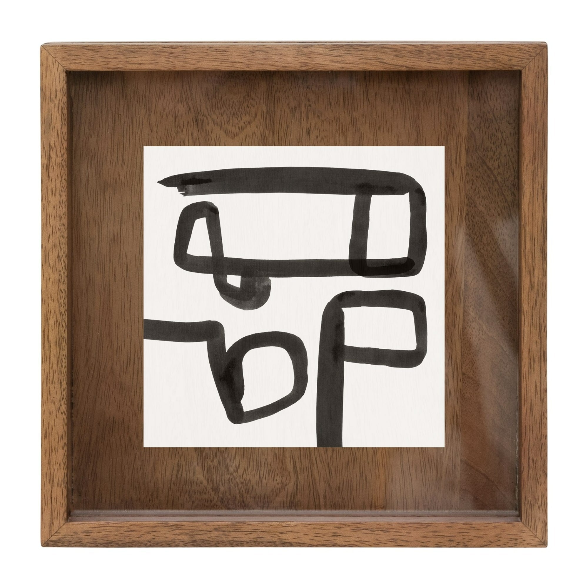 Square Tabletop Picture Frame 9 Walnut Brown