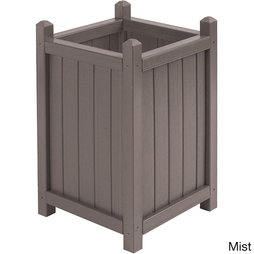 Square Tall All Weather Composite Crown Planter 16 Inches