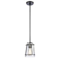 Square To Round 6 Inch Wide 1 Light Mini Pendant In Matte Black 6In W X 6In D X 9In H