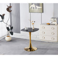 Square Tulip Dining Table For 2 4 Persons 24 Inch Small Kitchen Table With Sturdy Golden Metal Pedestal Base