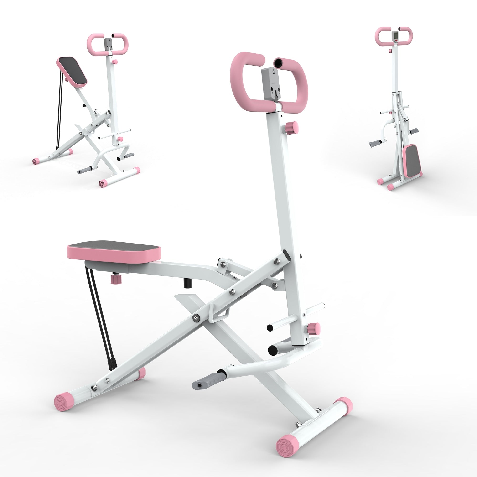 Squat Machine For Home Assist Trainer For Glutes Workout Foldable With Resistance Bands For Botty Glutes Butt Thighs