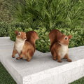 Squirrel Statues Resin Animal Figurines By Pure Garden Set Of 2