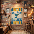 St Louis Blues Canvas Wall Tapestry