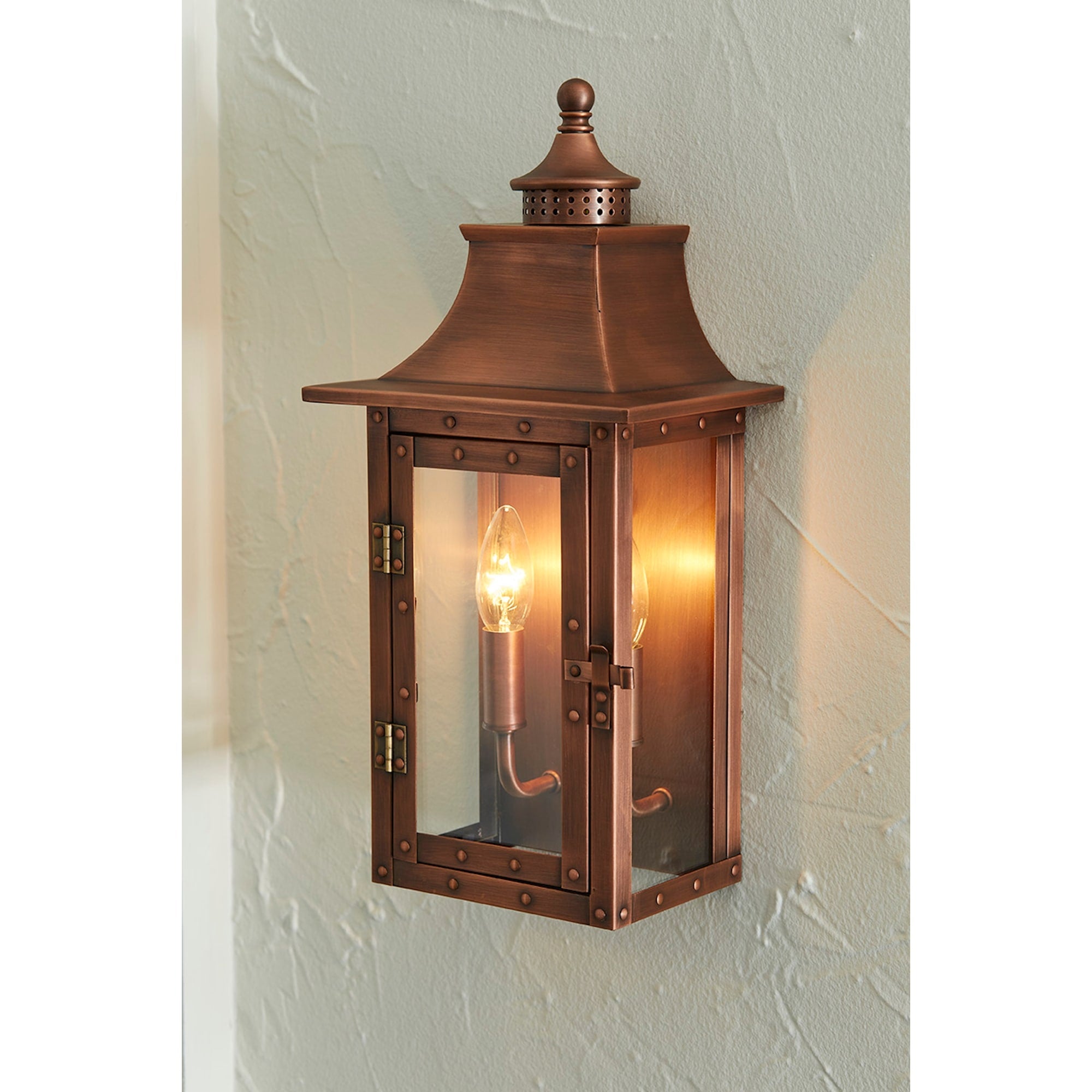Acclaim Lighting St. Charles Collection Wall Mount 2 Light Outdoor Copper Patina Light Fixture