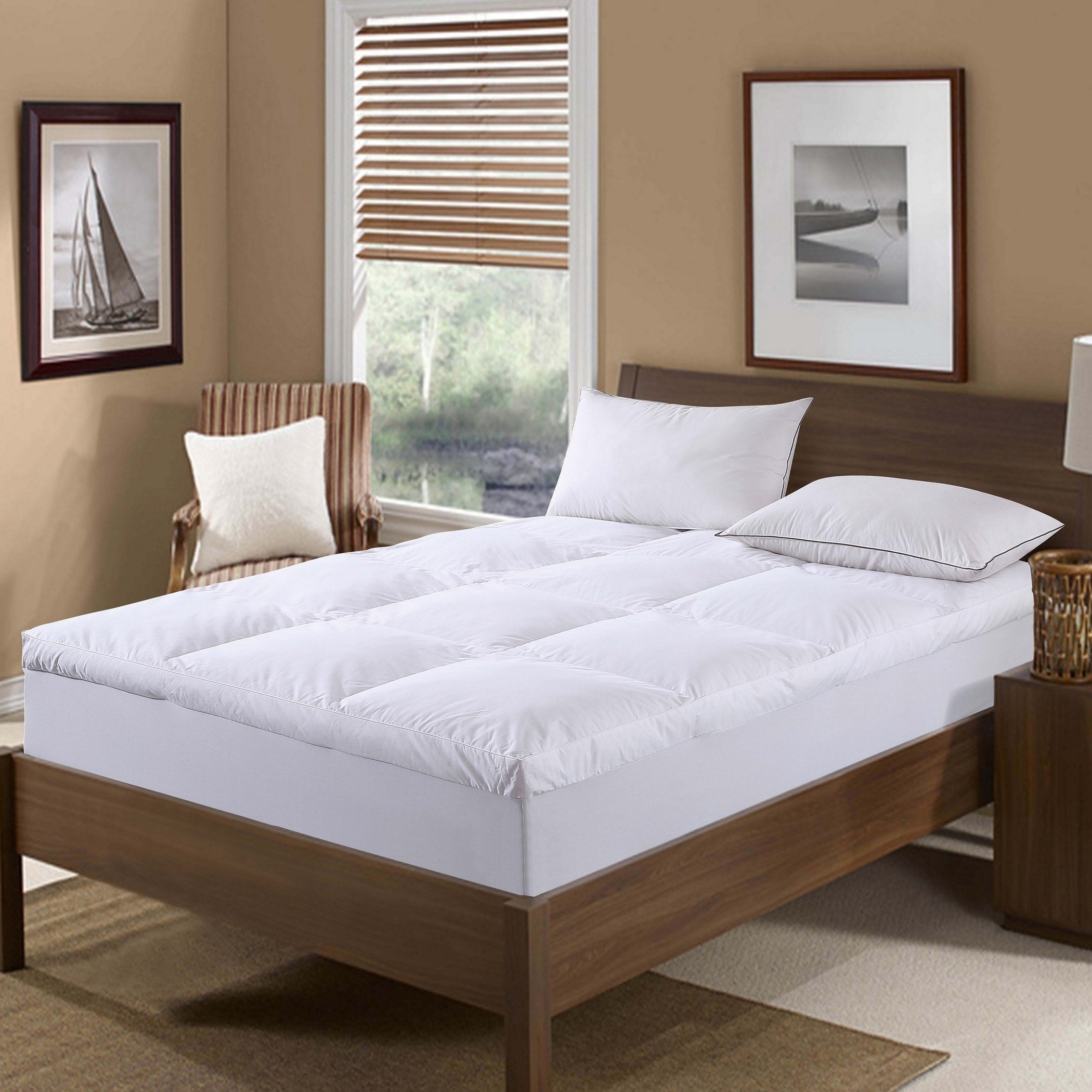 St. James Home 233 Thread Count Cotton Nano Feather Bed White