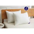 St. James Home Soft Knit Silver Duck Nano Feather Pillows Set Of 2 White