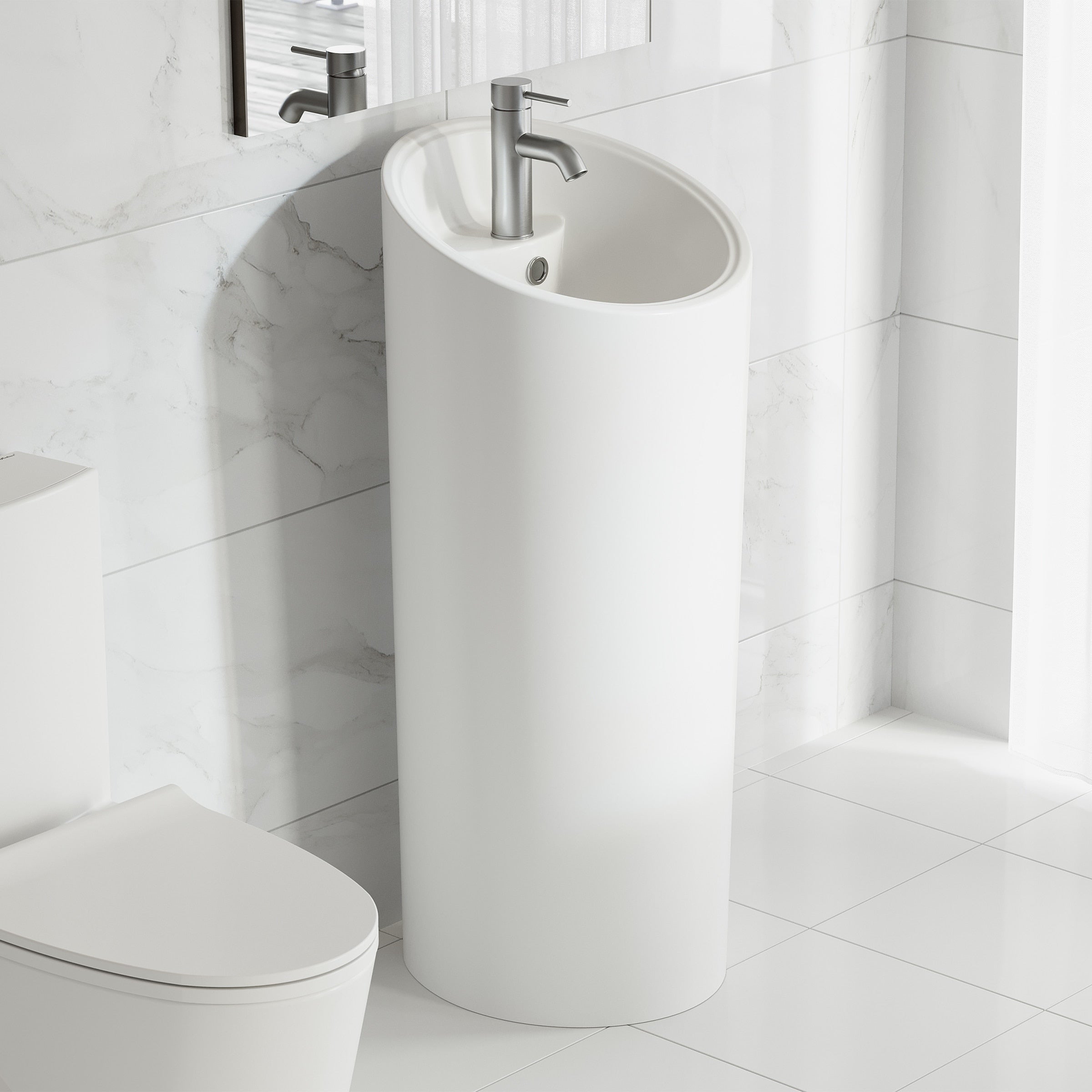 St. Tropez One Piece Pedestal Sink