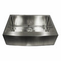 Stainless Steel 30 Inch Apron Kitchen Sink With Grid And Drain