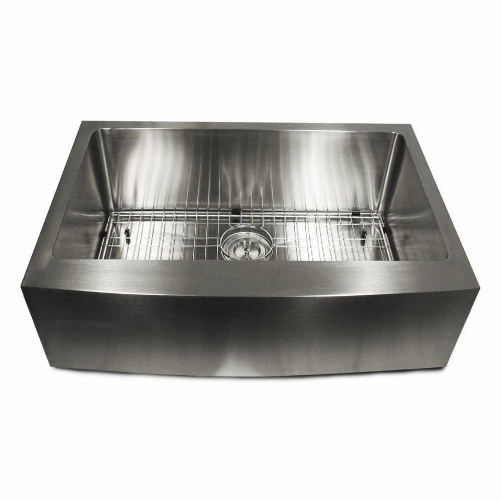Stainless Steel 30 Inch Apron Kitchen Sink With Grid And Drain
