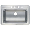 Stainless Steel 33 Inch Self Rimming Surface Mount Kitchen Sink