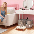 Stainless Steel Cat Litter Box With High Sides Metal Cat Litter Box With Scoop