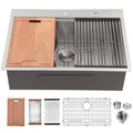 Stainless Steel Drop In Kitchen Sink With Accessories