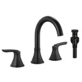 Stainless Steel Faucets 8 Inch Widespread Sink Faucet Double Lever Handle Faucet Basin Mixer Tap Faucet With Pop Up Drain