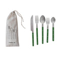Stainless Steel Flatware Set With Resin Handles 9.5 L X 0.75 W X 0.25 H