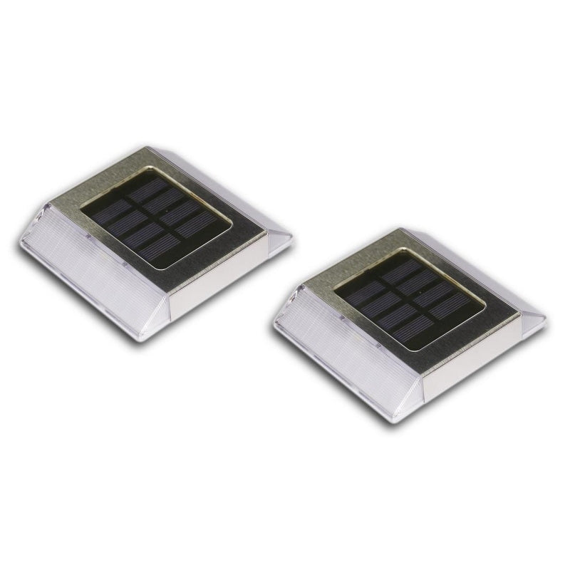 Stainless Steel Solar Path Light Set Of 2 Silver