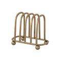 Stainless Steel Toast Rack With 4 Sections And Ball Feet 5.0 L X 2.75 W X 4.0 H