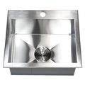 19 Inch 16 Gauge Stainless Steel Topmount Drop In Kitchen Island Bar Sink