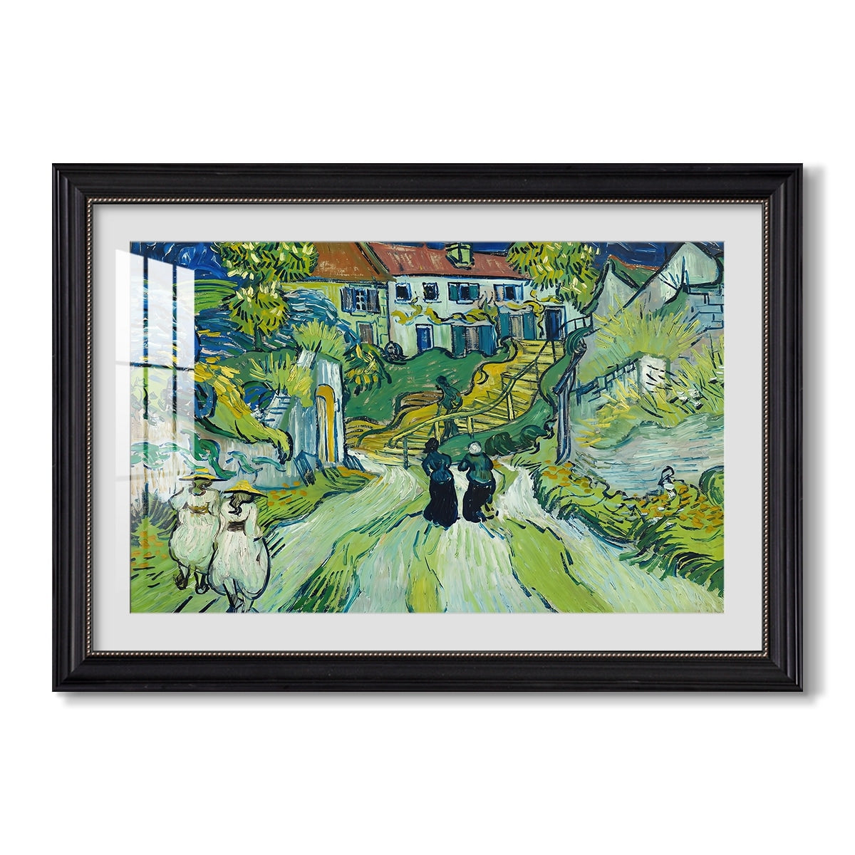 Stairway At Auvers 1890 Vincent Van Gogh Custom Framed Print