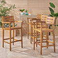 Stamford Outdoor Bar Stools 30 Seats Solid Acacia Wood Slatted Set Of 4 By Christopher Knight Home